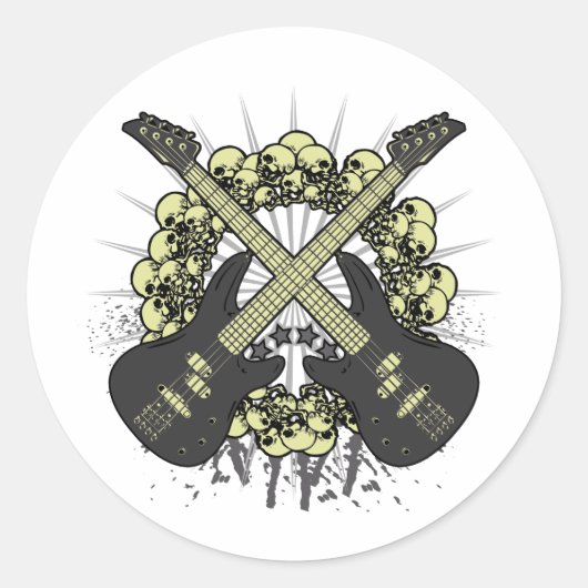 Cirkel van de huid ronde sticker (Voorkant)