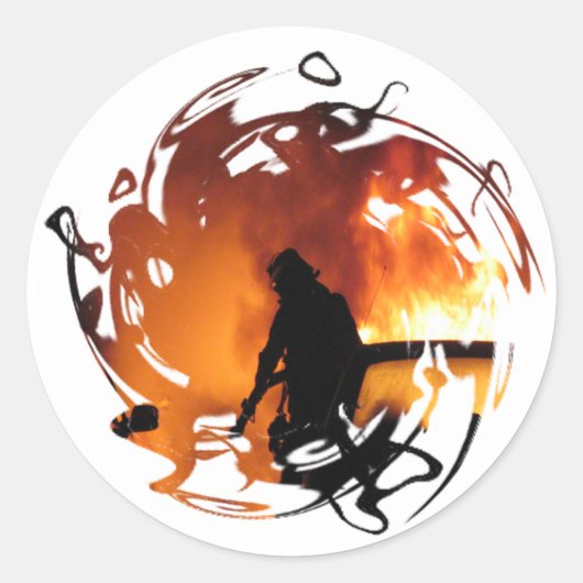 Cirkel van de lichten ronde sticker (Voorkant)