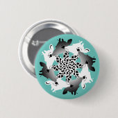 cirkel van de magnetknoop van giraffes ronde button 5,7 cm (Voorkant /achterkant)