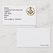 Cirkel van de Masons Visitekaartje (Voorkant / Achterkant)