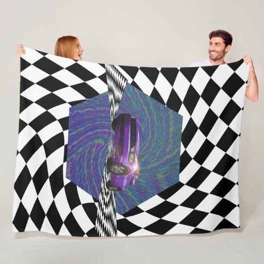 Cirkel van de Paarse autowrak Fleece Deken (In situ)