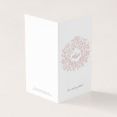 Cirkel van de roze bruinbruidskaart en nadere gege kaart (Buitenkant)