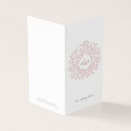 Cirkel van de roze bruinbruidskaart en nadere gege kaart