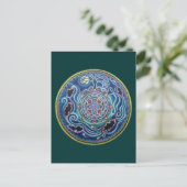 Cirkel van de seizoenen — Herfst Equinox Mandala Briefkaart (Staand voorkant)