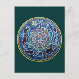 Cirkel van de seizoenen — Herfst Equinox Mandala Briefkaart