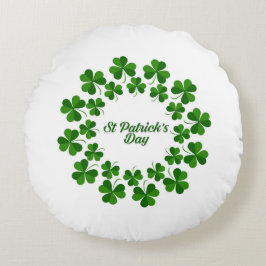Cirkel van de Shamrocks Round Pillow Rond Kussen