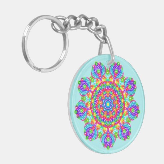 Cirkel van de Sleutelhanger Blossom Boho Mandala (Voorkant Links)