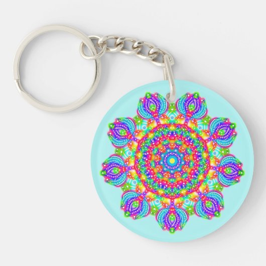 Cirkel van de Sleutelhanger Blossom Boho Mandala (Voorkant)