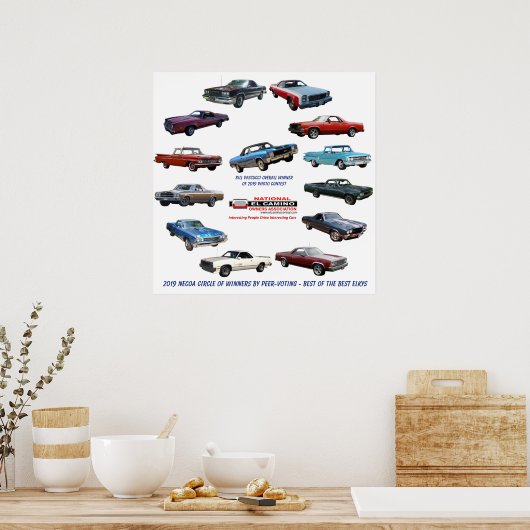 Cirkel van de winnaars van Champions 2019 Poster (Keuken)