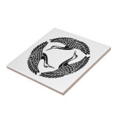 Cirkel van drie kraanvogels tegeltje (Zijkant)
