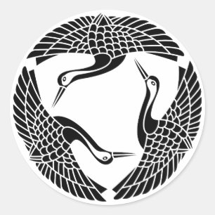 Cirkel van drie kranen ronde sticker