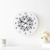 Cirkel van fietsen die een wandklok fietsen (Huis)