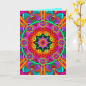 Cirkel van Geluk, decoratieve verjaardagskaart Kaart (Gele Bloem)