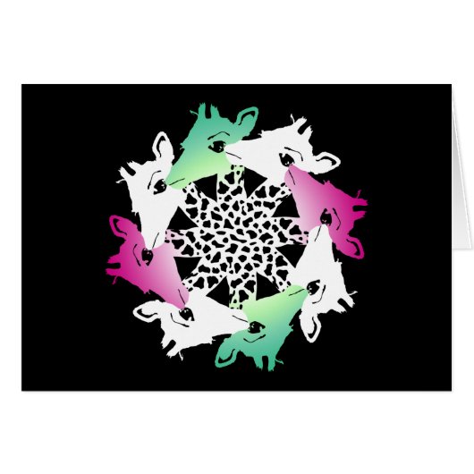 cirkel van giraffen (Voorkant Horizontaal)