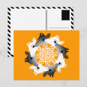 cirkel van giraffen briefkaart (Voorkant / Achterkant)