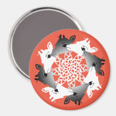 cirkel van giraffen magneet (Voorkant / Achterkant)