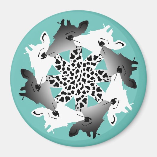 cirkel van giraffes magnet (Voorkant)