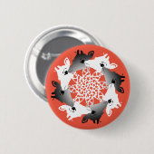 cirkel van giraffes magnet ronde button 5,7 cm (Voorkant /achterkant)