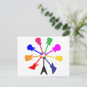 Cirkel van gitaren briefkaart (Staand voorkant)