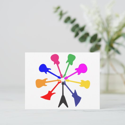 Cirkel van gitaren briefkaart (Staand voorkant)