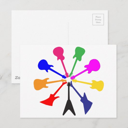 Cirkel van gitaren briefkaart (Voorkant / Achterkant)