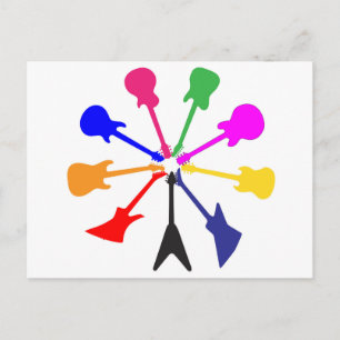 Cirkel van gitaren briefkaart