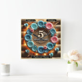 Cirkel van groei: Vijfde Jubileum Design Vierkante Klok (Huis)