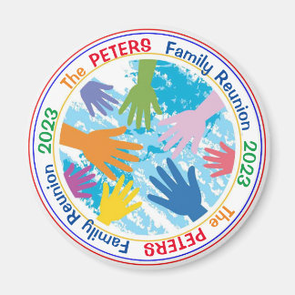 Cirkel van handen familie reünie magneet