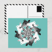 cirkel van het briefkaart giraffen (Voorkant / Achterkant)