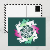 cirkel van het briefkaart giraffen (Voorkant / Achterkant)