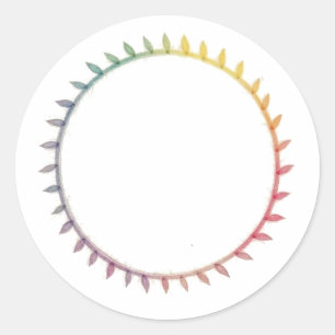 Cirkel van het leven - bladeren ronde sticker