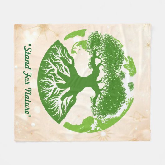 "Cirkel van het Leven" Fleece Deken (Voorkant (Horizontaal))