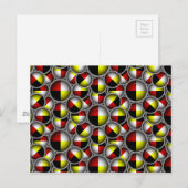 Cirkel van het Leven Zwarte achtergrond Briefkaart (Voorkant / Achterkant)