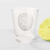 Cirkel van het ontwerp van pianoketoetsen shot glas (Achterkant)