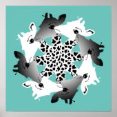 cirkel van het poster giraffen (Voorkant)