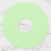 Cirkel van kat Faces Whiskers Green Yellow Eyes Wijnglaslabel (Achterkant)