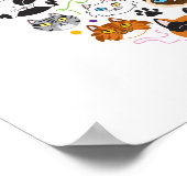 Cirkel van katten 11x14-Poster Poster (Hoek)