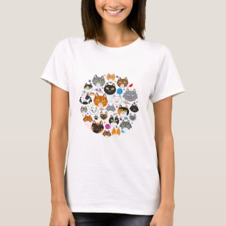 Cirkel van katten T-shirt voor vrouwen
