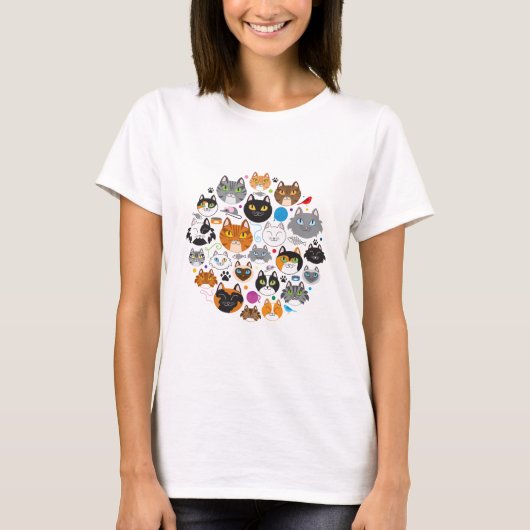 Cirkel van katten T-shirt voor vrouwen (Voorkant)