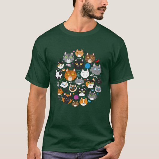 Cirkel van katten Unisex T-shirt (Voorkant)