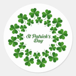 Cirkel van klavertjes sticker