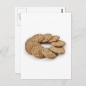 Cirkel van koekjes op een witte achtergrond briefkaart (Voorkant / Achterkant)