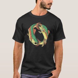 Cirkel Van Leven Regenboogforel Fly Fishing Natuur T-shirt