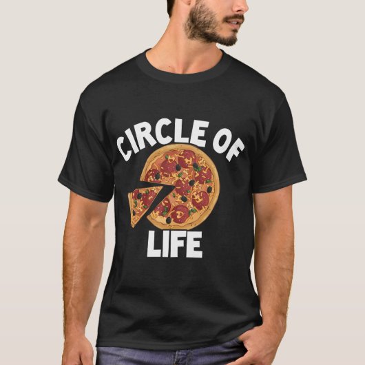 Cirkel van levenscyclus Pizza leek een cadeautje v T-shirt (Voorkant)