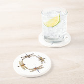 Cirkel van libellen zandsteen onderzetter (Zijkant)