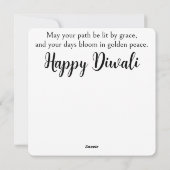 Cirkel van Licht, Diwali Feestdagenkaart (Achterkant)