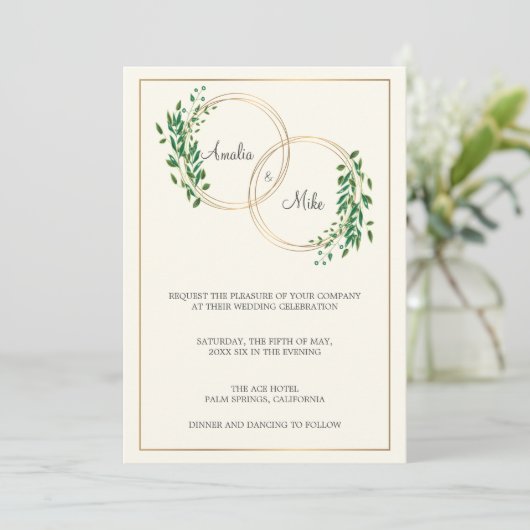 Cirkel van Liefde | Bruiloft Kaart (Staand voorkant)