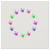 Cirkel van liefde, gebarentaal, aangepaste structu stof (Close Up)