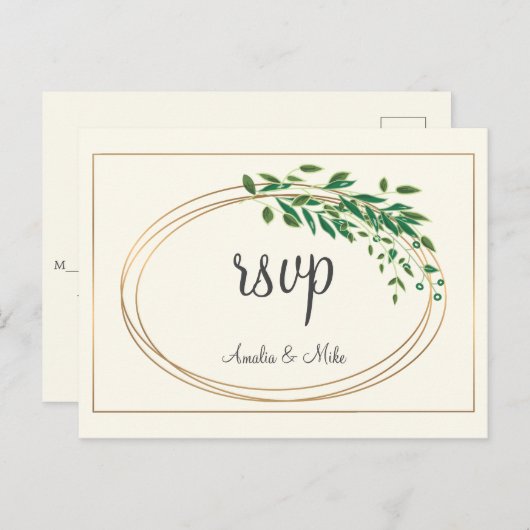 Cirkel van Liefde | RSVP Briefkaart (Voorkant / Achterkant)