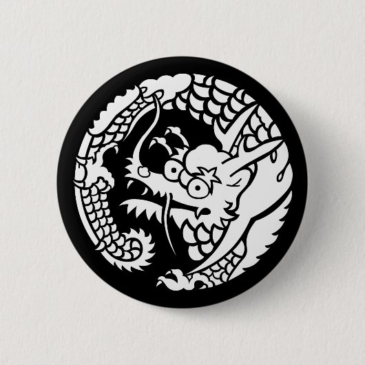 Cirkel van Nichiren sect dragon Ronde Button 5,7 Cm (Voorkant)